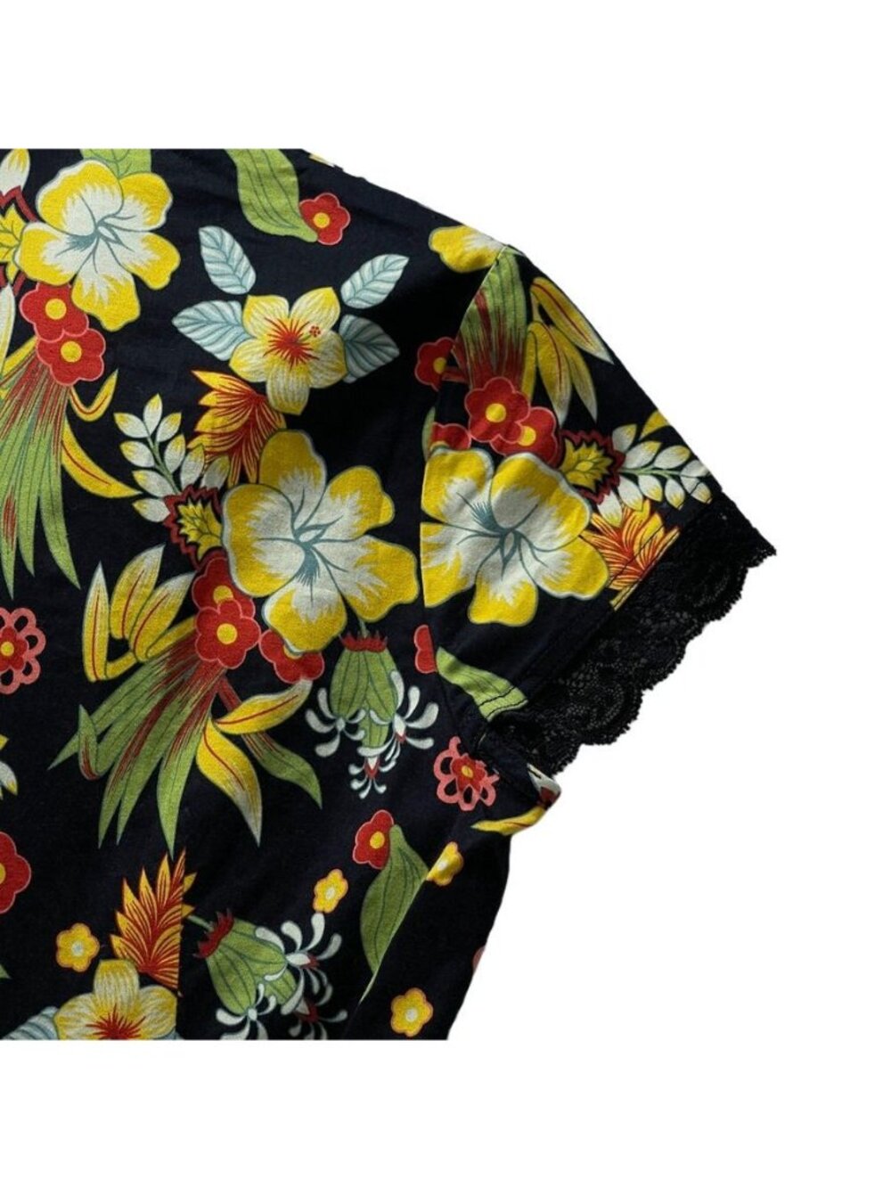 Floral Short Sleeve Collared A-Line Dress With Belt Size 10 By Id~Dio - Picture 11 of 16